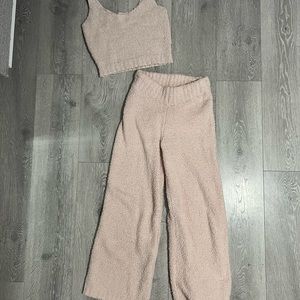 SKIMS Cozy Collection top and bottom size s/m pink